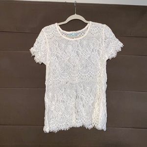 Cream lace top